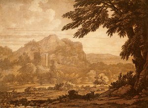 Landschap met een tempel